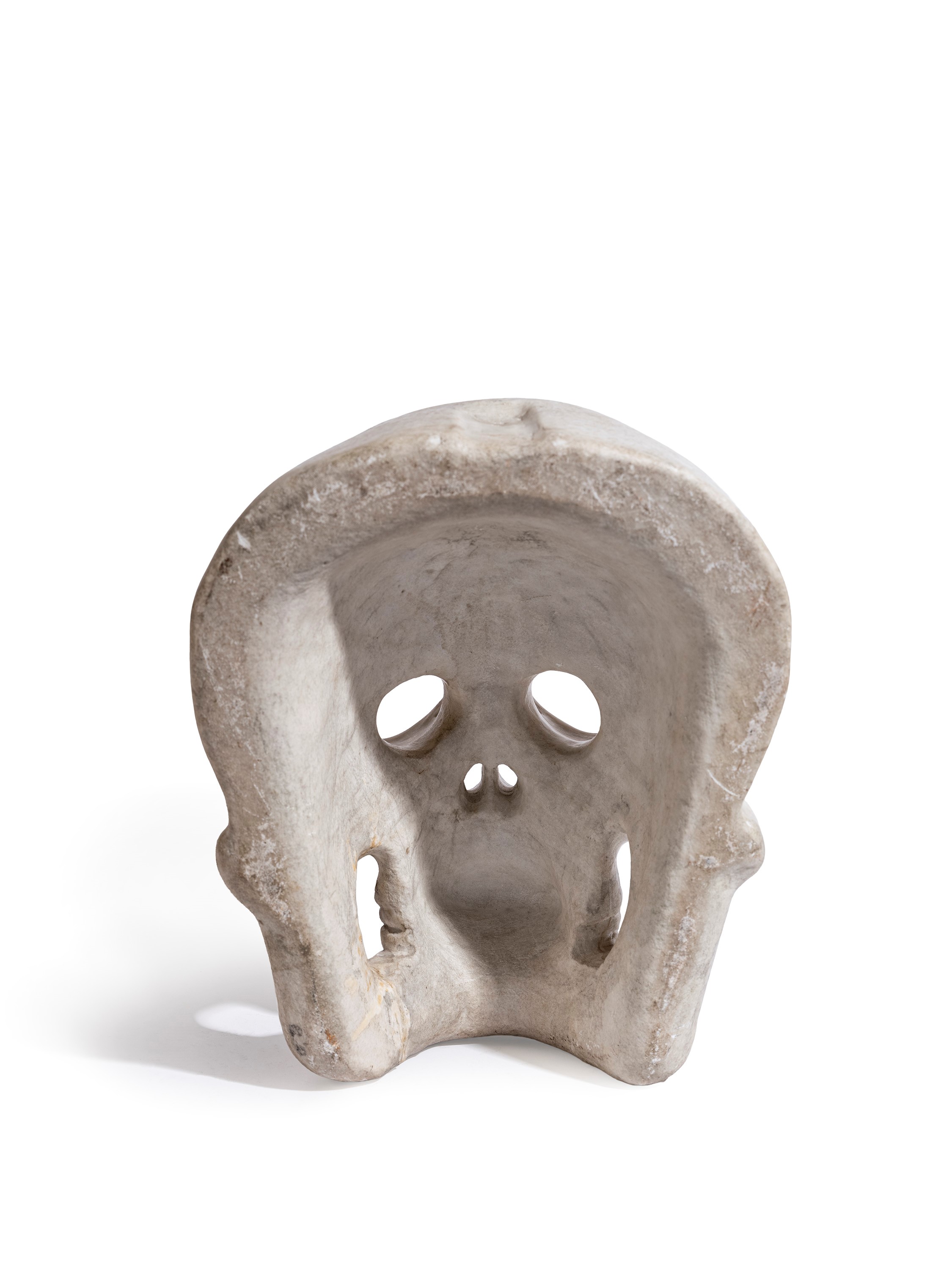 MEMENTO MORI IN MARMO BIANCO
