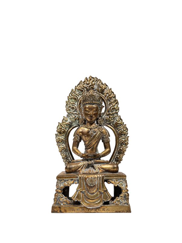 A BRONZE AMITAYUS BUDDHA