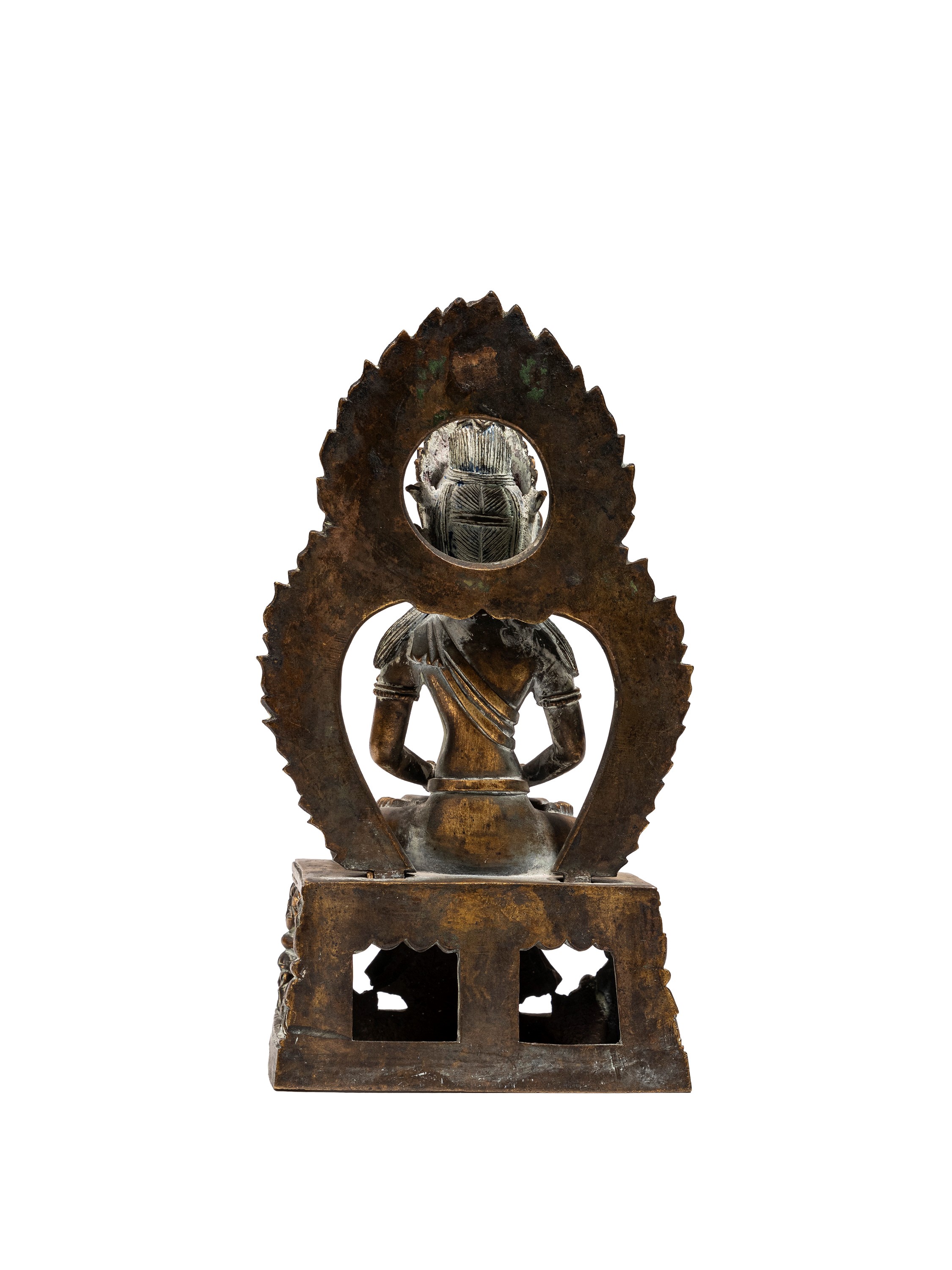 Buddha Amitayus, bronzo dorato con fiamma, Cina, periodo Qianlong (1770)