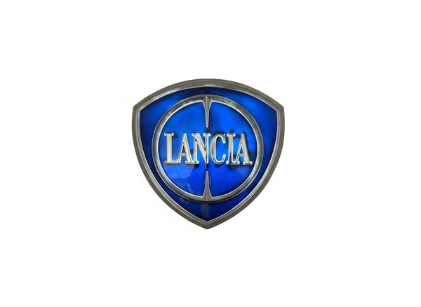 LANCIA AUTOMOBILE LIGHTED SHIELD ADVERTISING SIGN