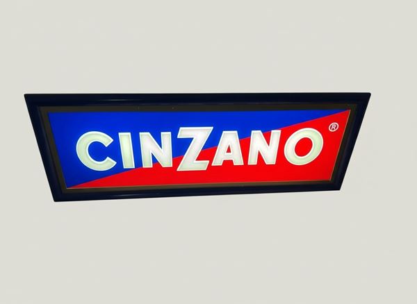A CINZANO LIGHTED ADVERTISING SIGN