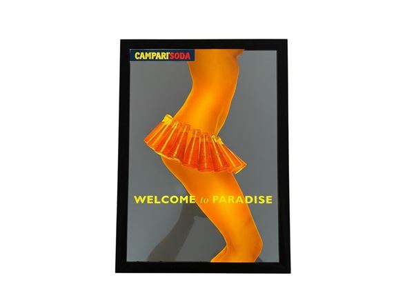 A CAMPARI SODA LIGHTED ADVERTISING SIGN "WELCOME TO PARADISE"