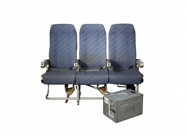 A SET OF 3 LUFTHANSA AIRPLANE SEATS