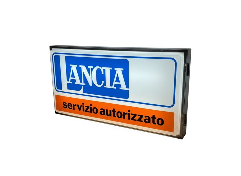 INSEGNA PUBBLICITARIA LAMPADA LUMINOSA LANCIA SERVIZIO AUTORIZZATO