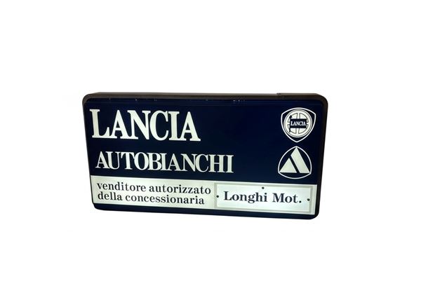 LANCIA AUTOBIANCHI DOUBLE-SIDED LIGHTED SIGN