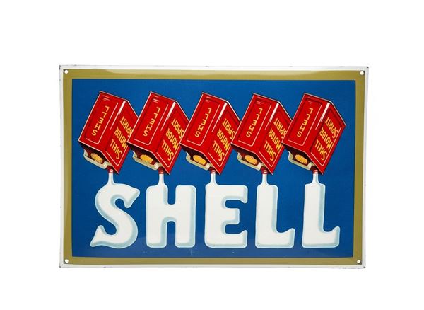 VINTAGE ENAMELED METAL ADVERTISING SIGN