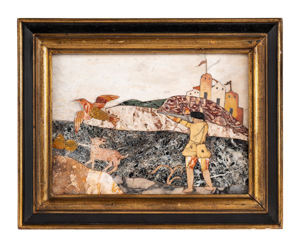 PANNELLO IN COMMESSO DI PIETRE DURE