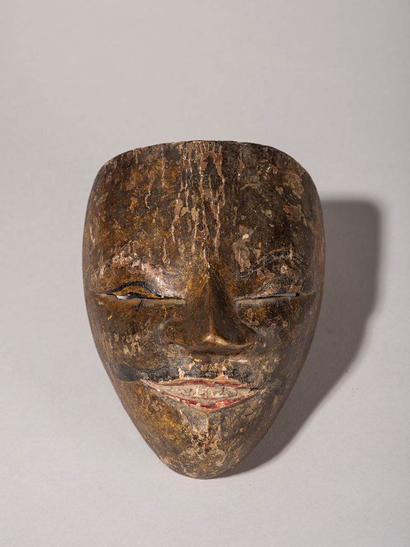 MASCHERA IN LEGNO DEL TEATRO TRADIZIONALE GIAVANESE