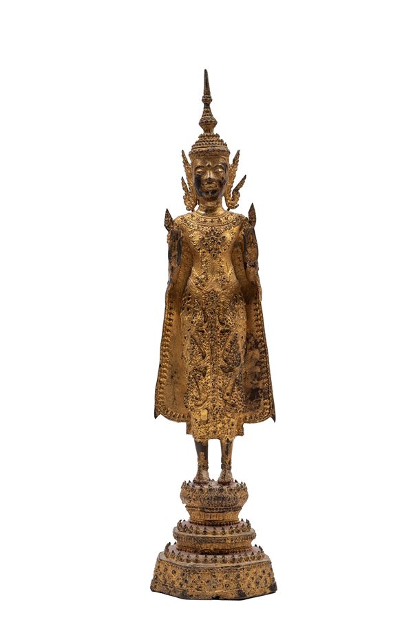 A GILT-BRONZE FIGURE OF BUDDHA