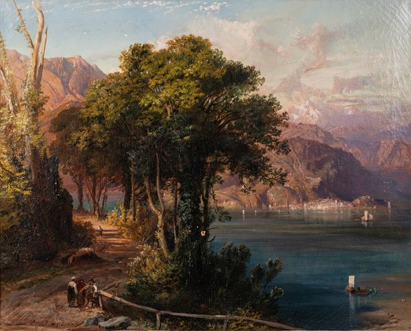 Frederick Lee Bridell - VEDUTA DEL LAGO DI COMO