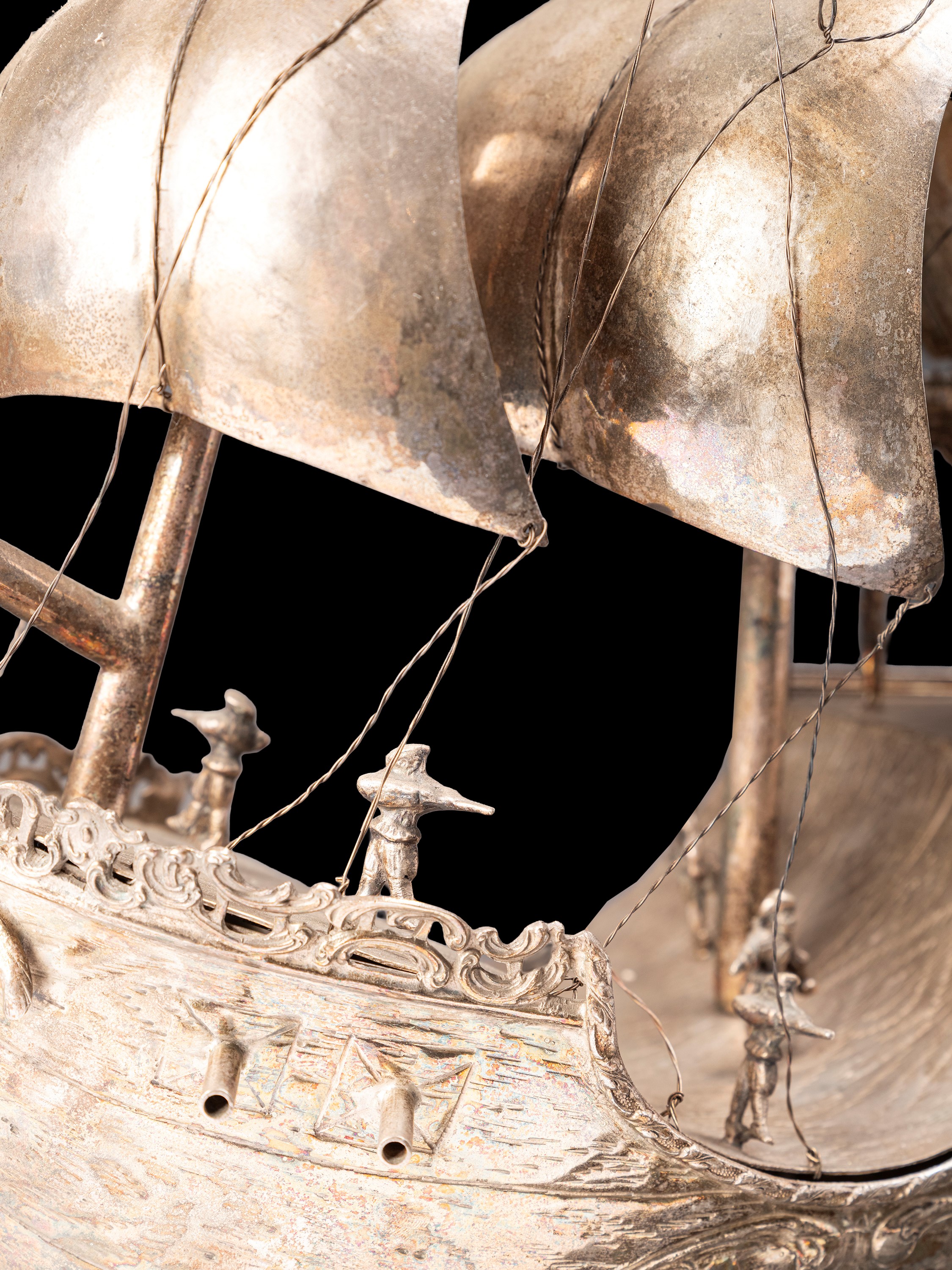 GRANDE VELIERO IN ARGENTO