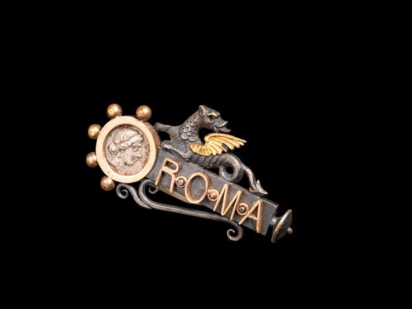 SPILLA IN ARGENTO E ORO