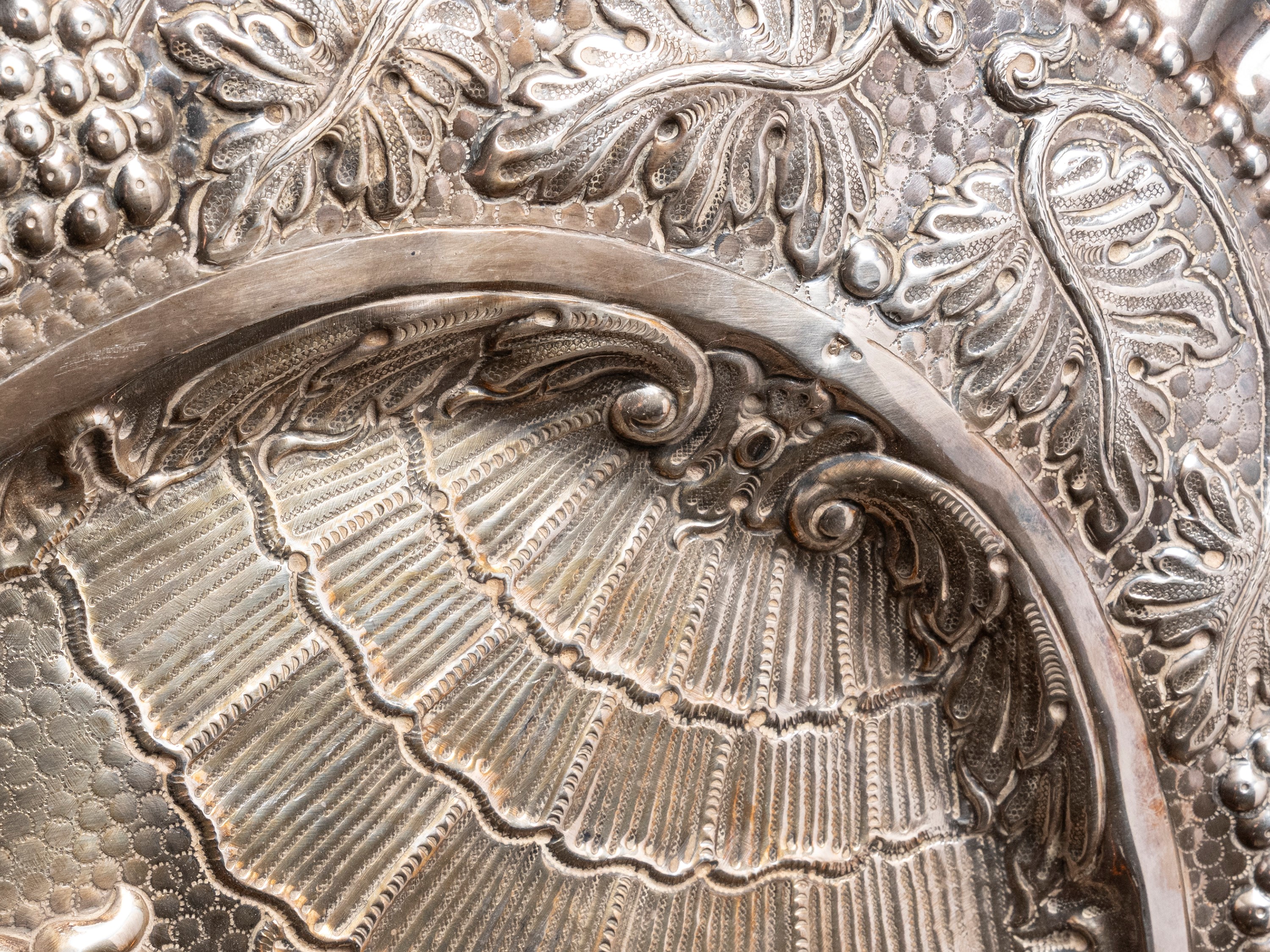 GRANDE VASSOIO IN ARGENTO EBRAICO