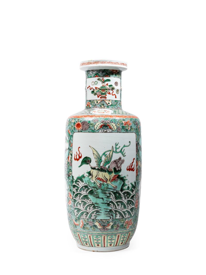 VASO ROULEAU IN PORCELLANA FAMIGLIA VERDE