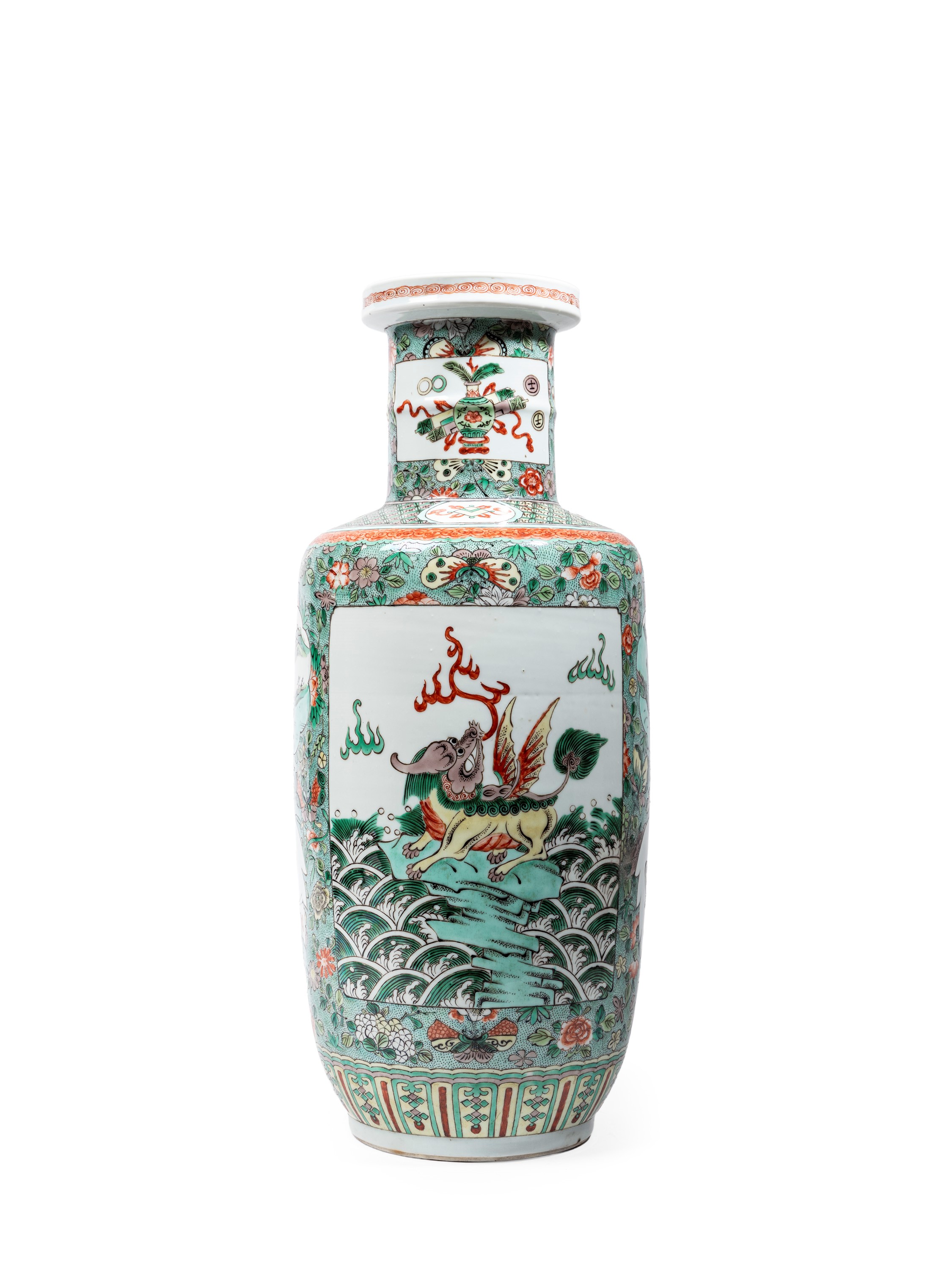 VASO ROULEAU IN PORCELLANA FAMIGLIA VERDE