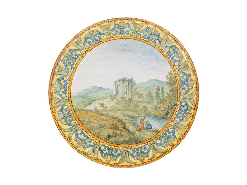 PIATTO IN MAIOLICA