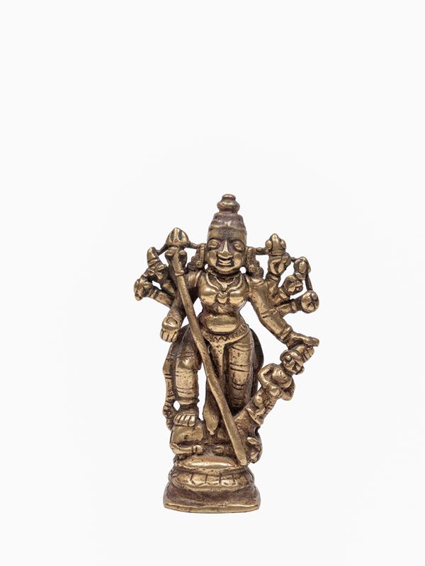 A BRONZE ALTAR OF DURGA MAHISHASURAMARDINI