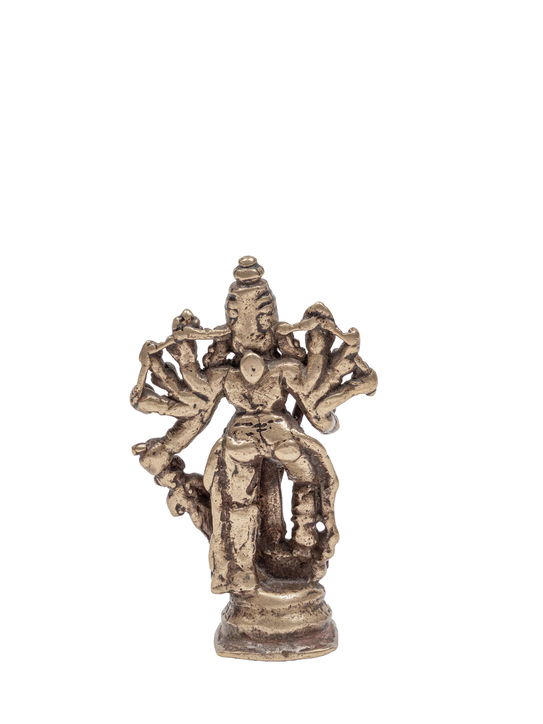 India, XIX secolo, Altare Durga Mahishasuramardini in lega di bronzo