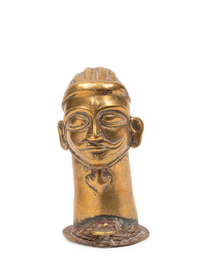 India, Mukhalinga in lega di bronzo, XIX secolo
