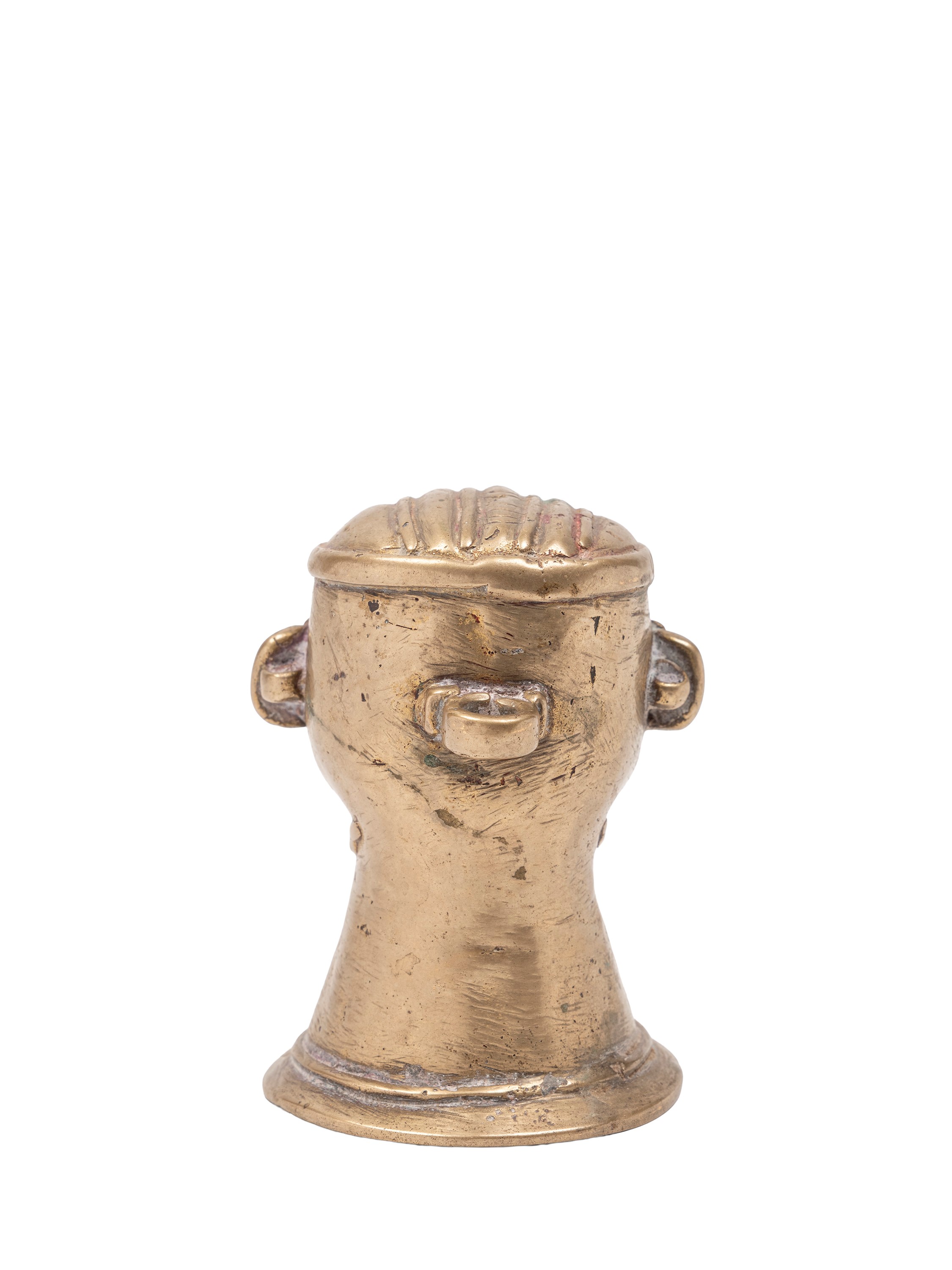 India XIX secolo, Shiva Mukhalinga in lega di bronzo