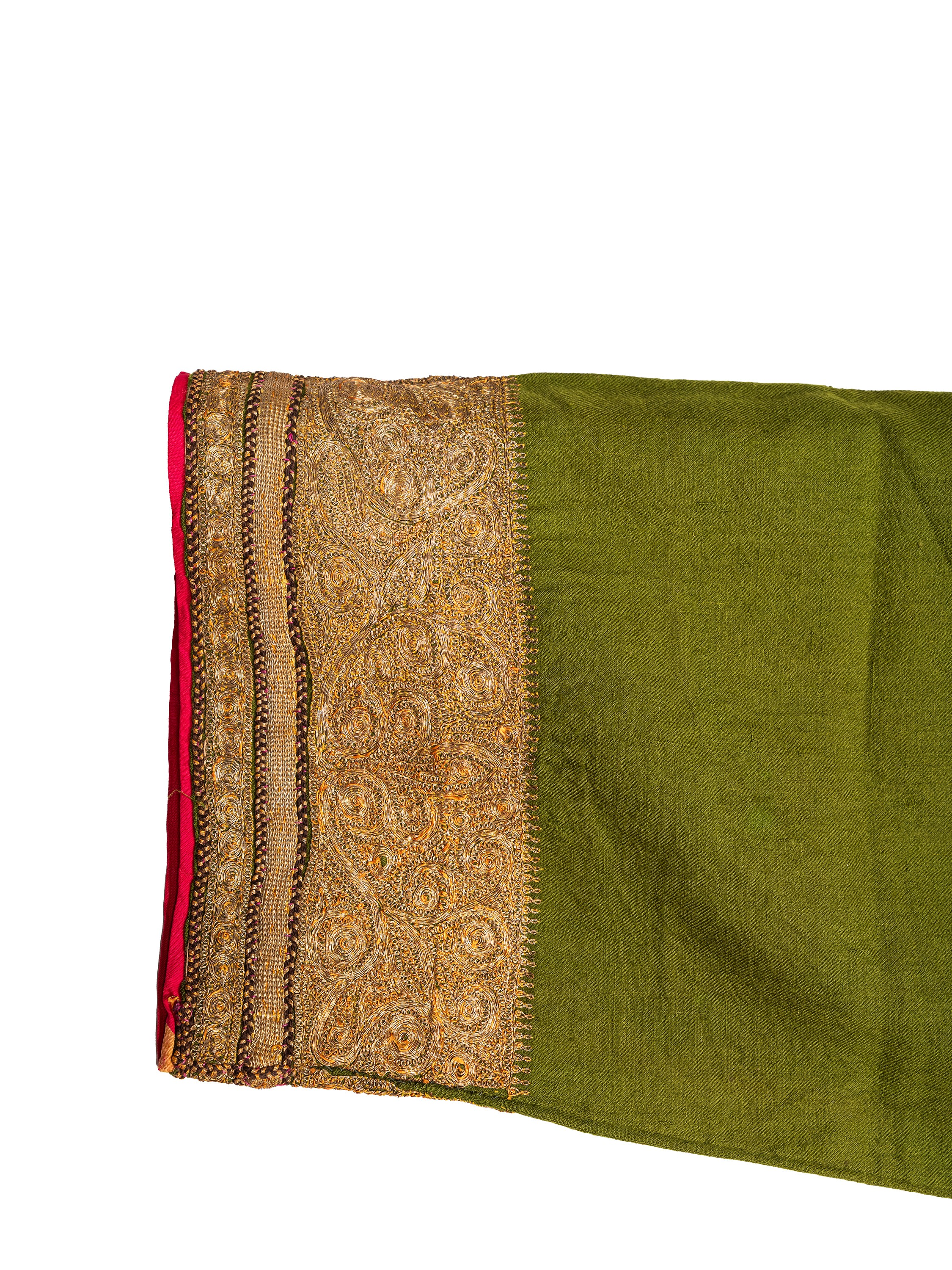Choga nobiliare, pashmina in lana ricamata con filo d’oro