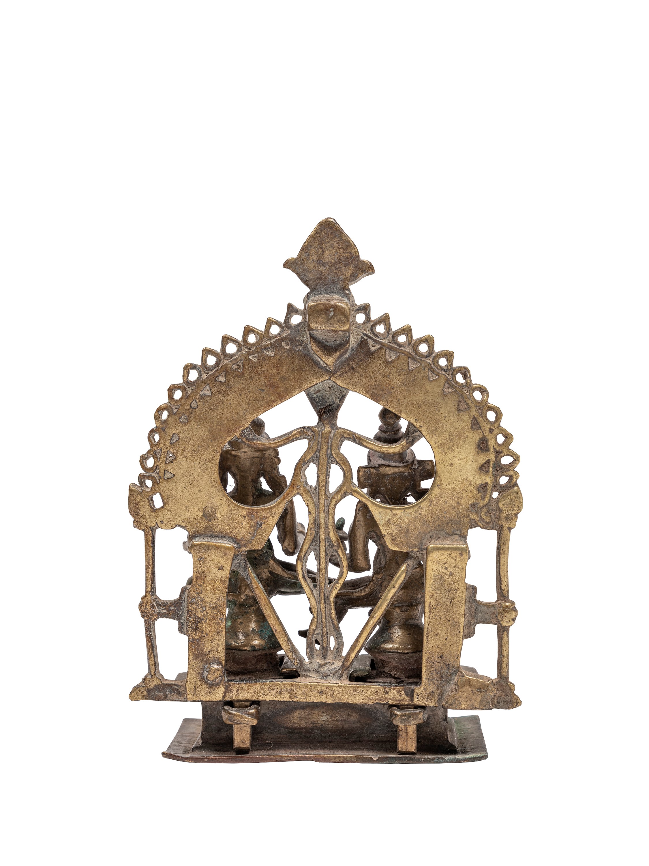 Altare domestico con doppia raffigurazione di Gauri, in lega di bronzo, India, XVIII secolo