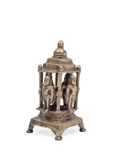 Altare con quattro figure Jain, lega di bronzo, fine XVII-inizio XVIII secolo