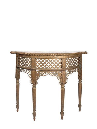 Indonesia, Tavolo altare in legno e bronzo (XIX secolo)