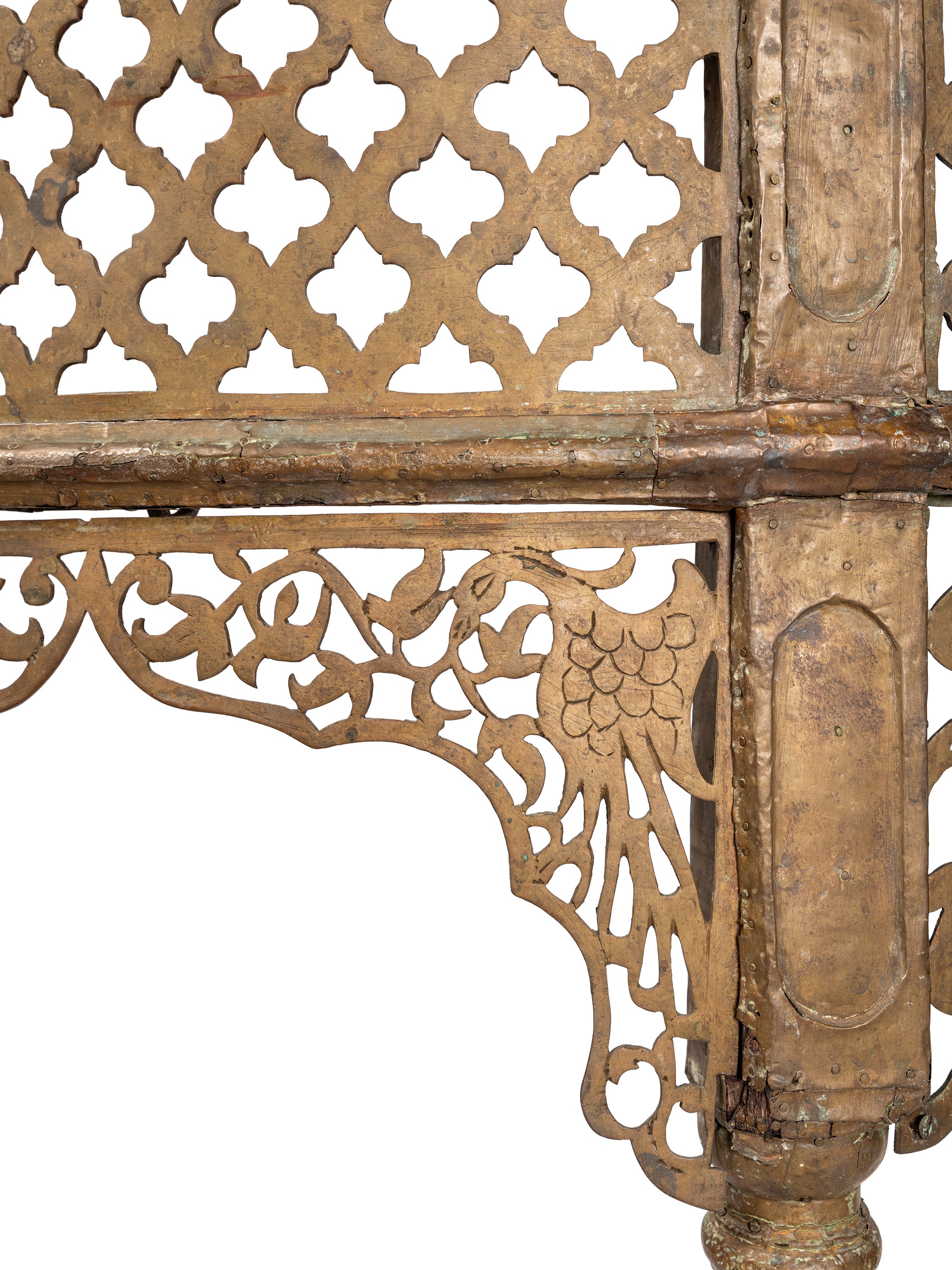 Indonesia, Tavolo altare in legno e bronzo (XIX secolo)