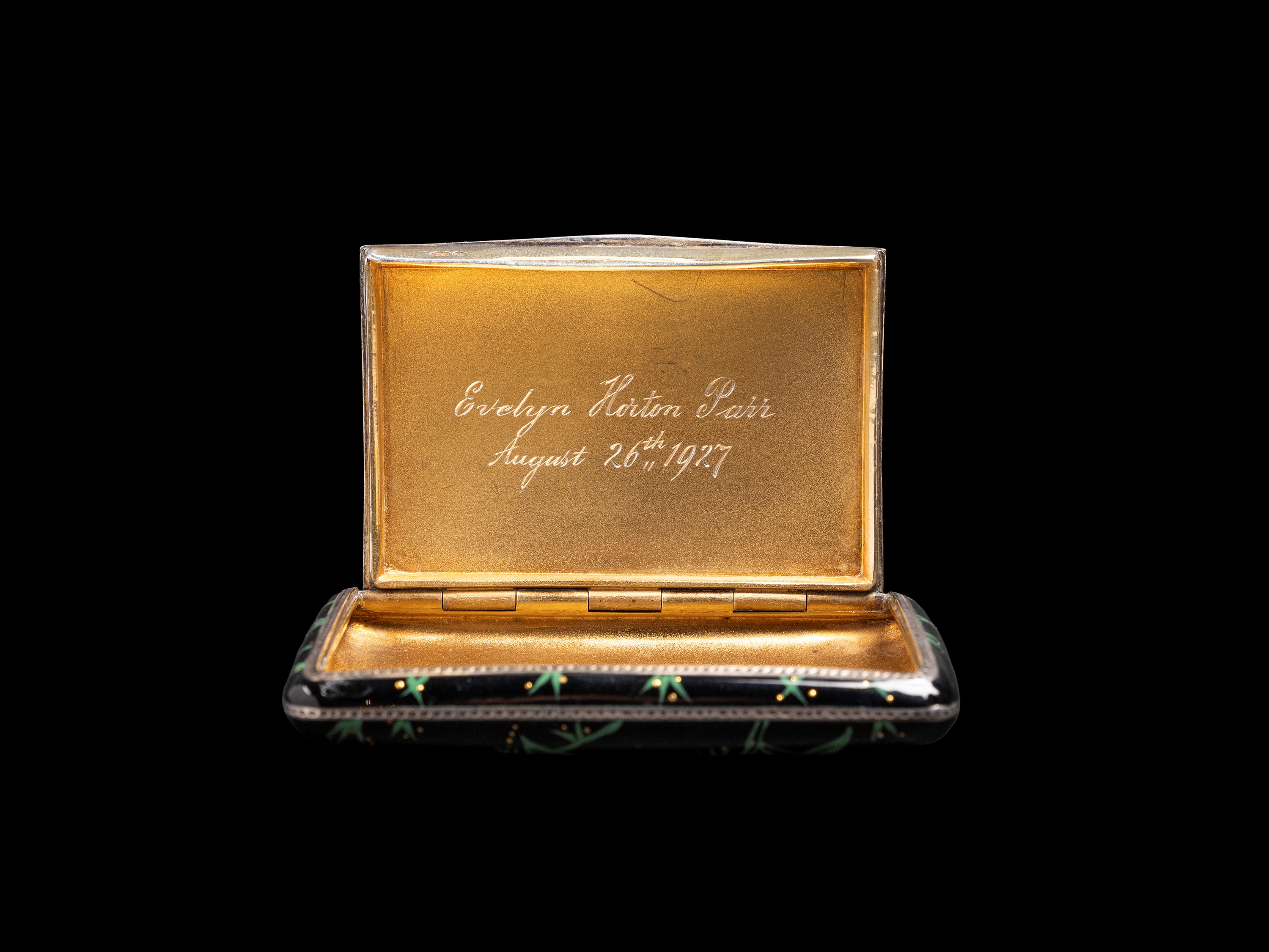 TABACCHIERA IN ARGENTO E SMALTO