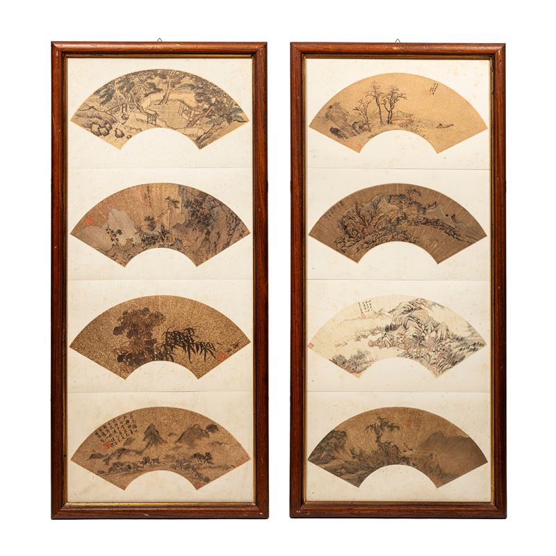 Ventagli stampati su carta, Cina dinastia Qing (1644-1911)