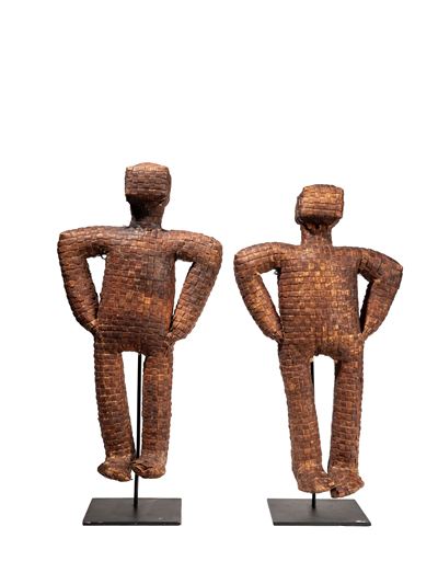 Isole di Sumba, Due figure in rattan intrecciato