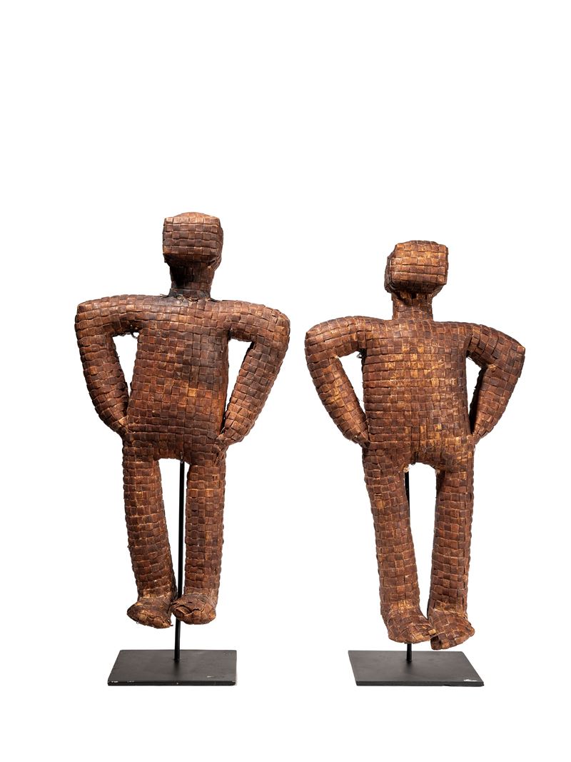 Isole di Sumba, Due figure in rattan intrecciato