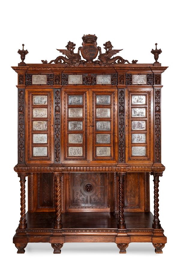 GRANDE CABINET CON PLACCHE INCISE DA BARTOLOMEO PINELLI