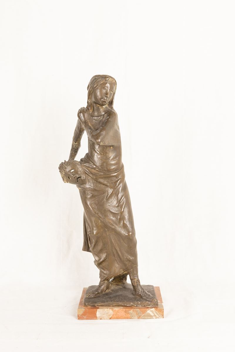 °SCULTURA IN BRONZO RAFFIGURANTE "ALLEGORIA DEL TEATRO"