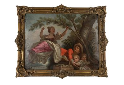 Scuola francese, L’Altalena, olio su tela (XVIII secolo)
