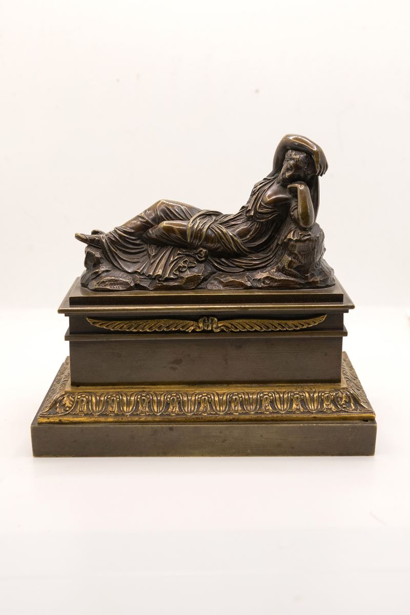 °CALAMAIO IN BRONZO RAFFIGURANTE ARIANNA ABBANDONATA