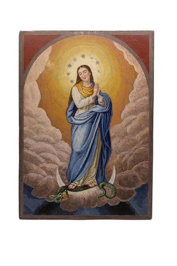 °MICROMOSAICO RAFFIGURANTE IMMACOLATA CONCEZIONE