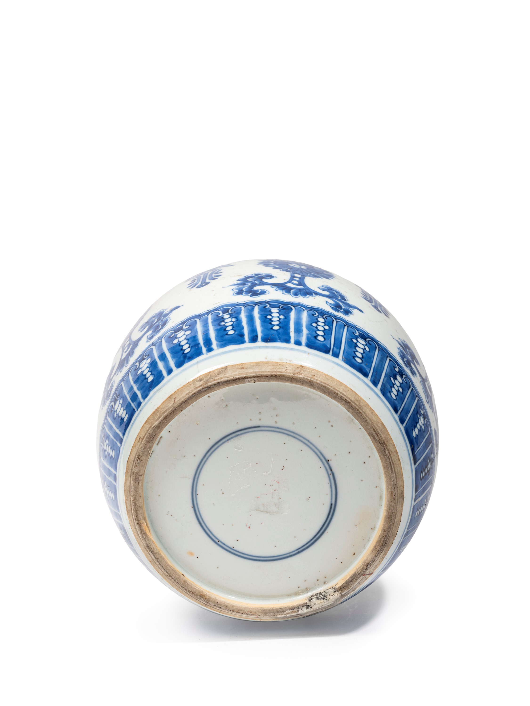 VASO IN PORCELLANA BIANCA E BLU