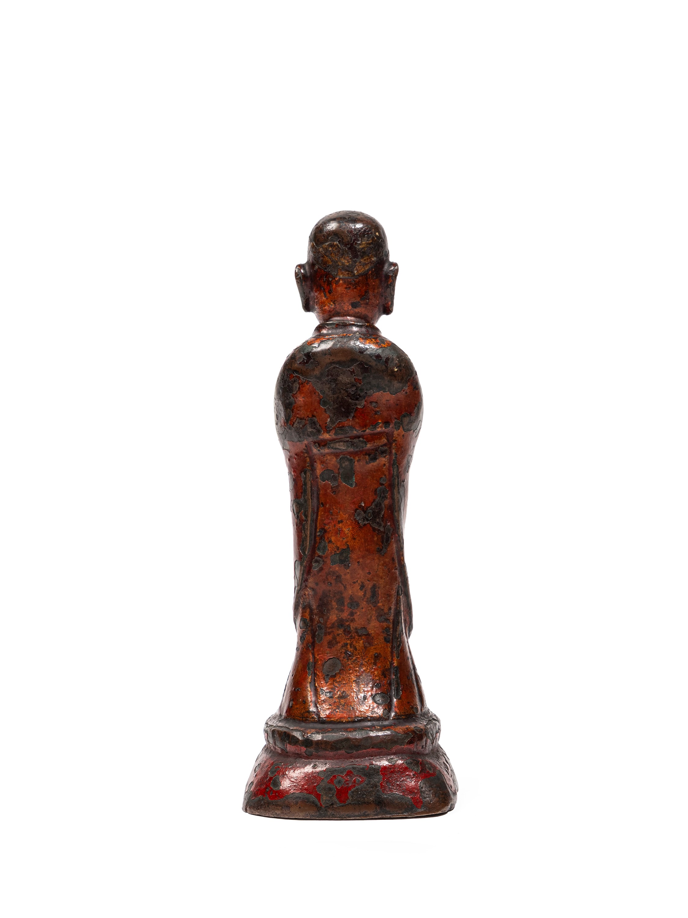 Cina (dinastia Ming), Figura di monaco, bronzo laccato