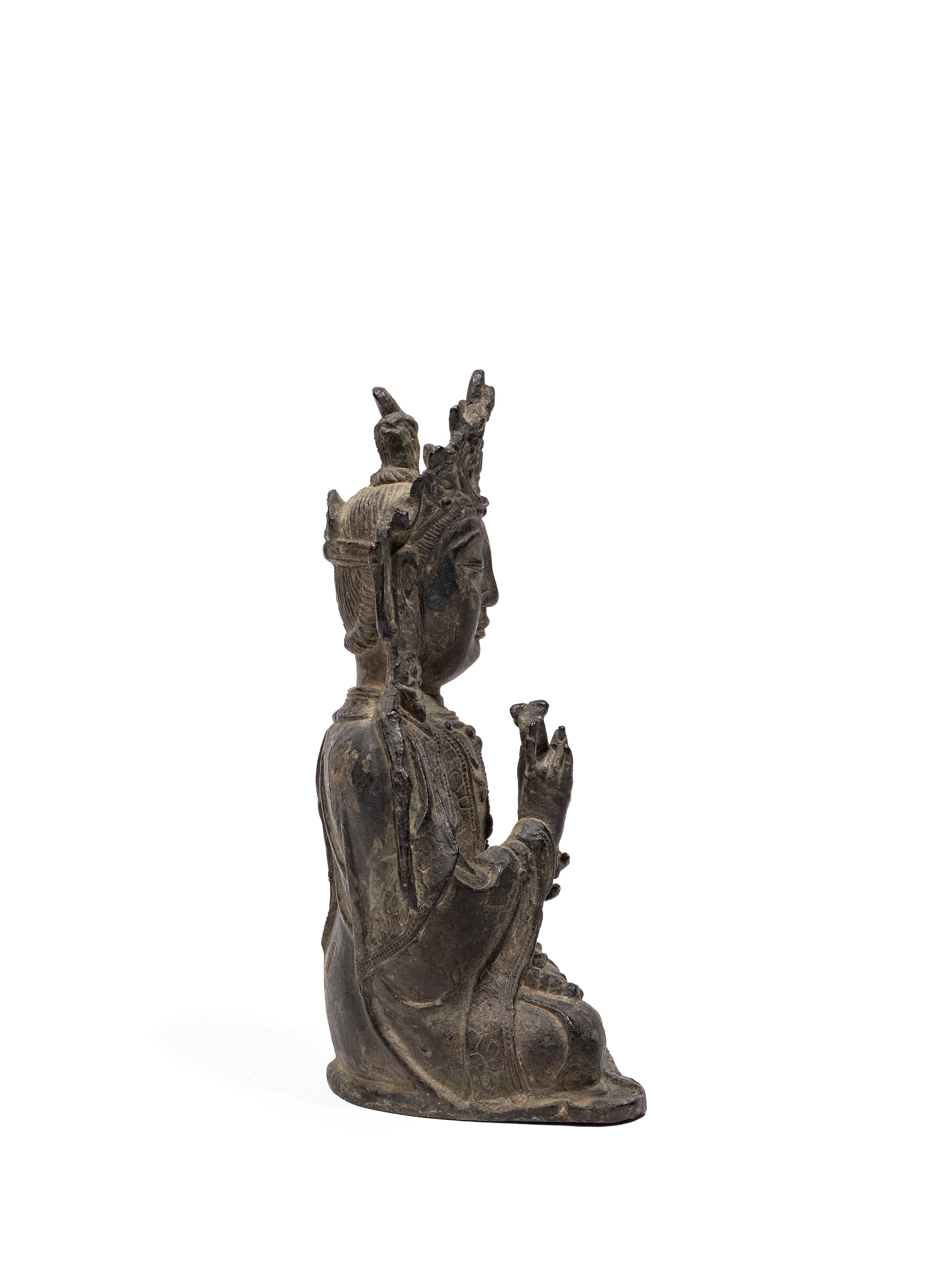 Cina (dinastia Ming), Figura in bronzo raffigurante Avalokitesvara seduto