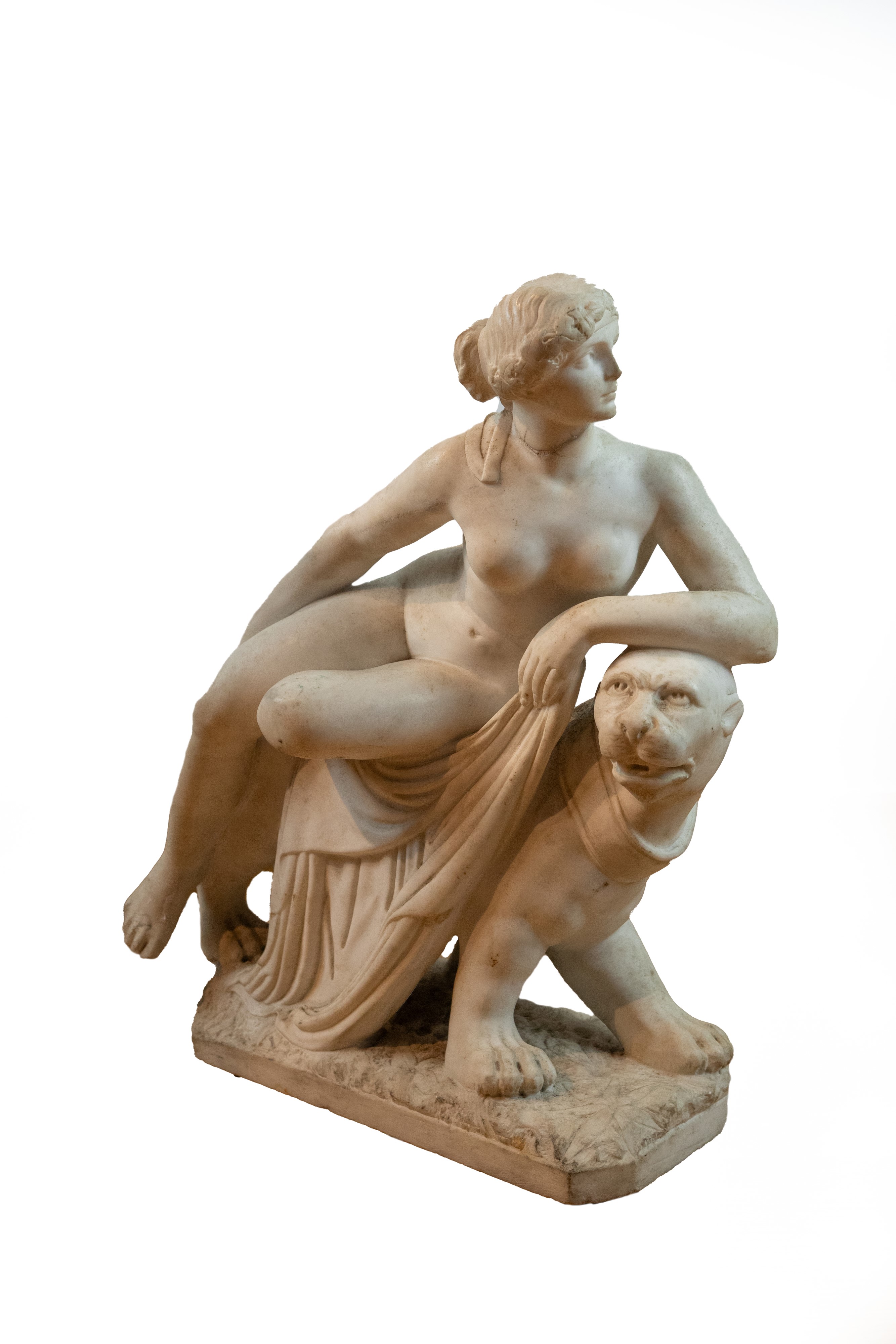 Scultura in marmo raffigurante Arianna e la pantera, XIX secolo