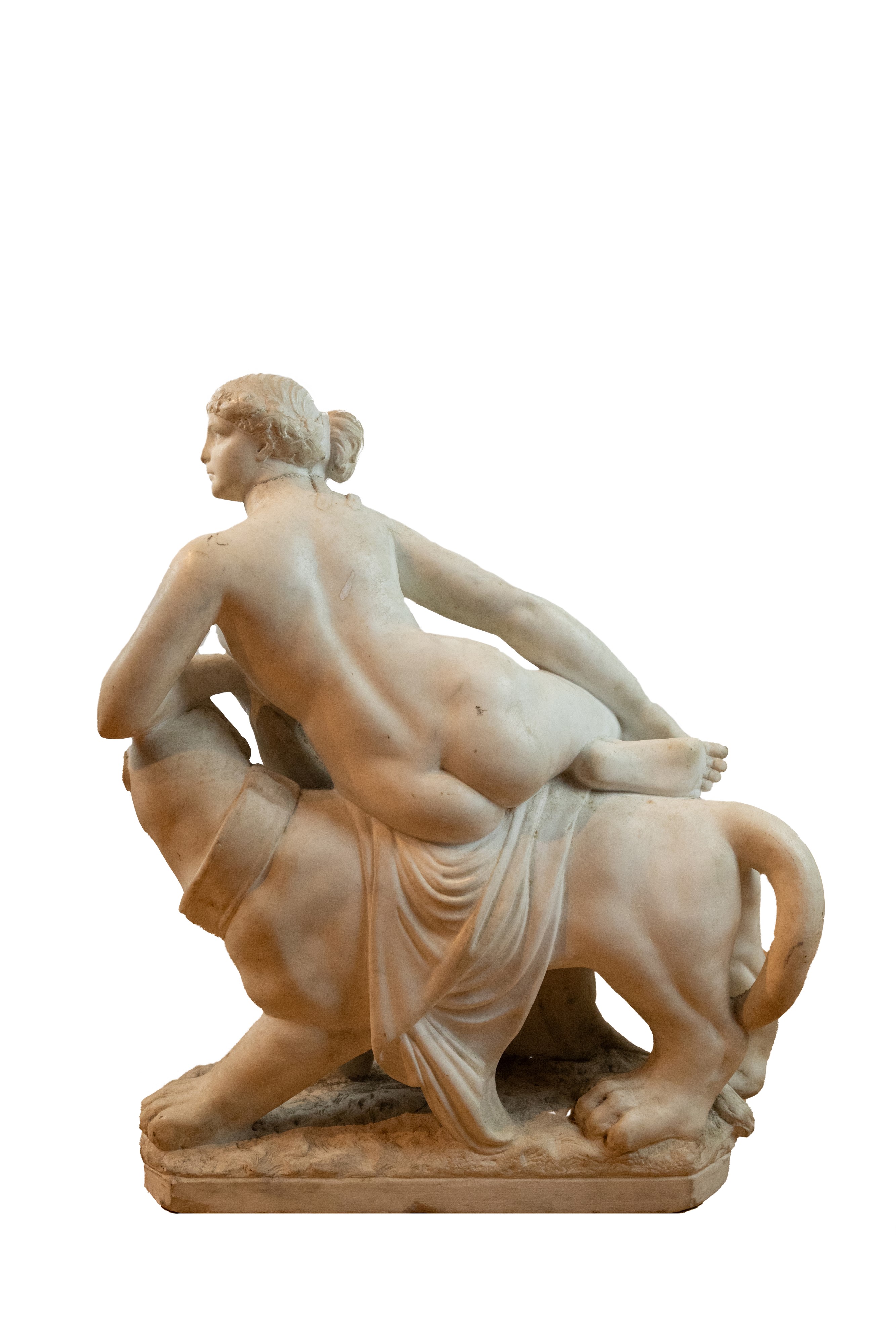 Scultura in marmo raffigurante Arianna e la pantera, XIX secolo