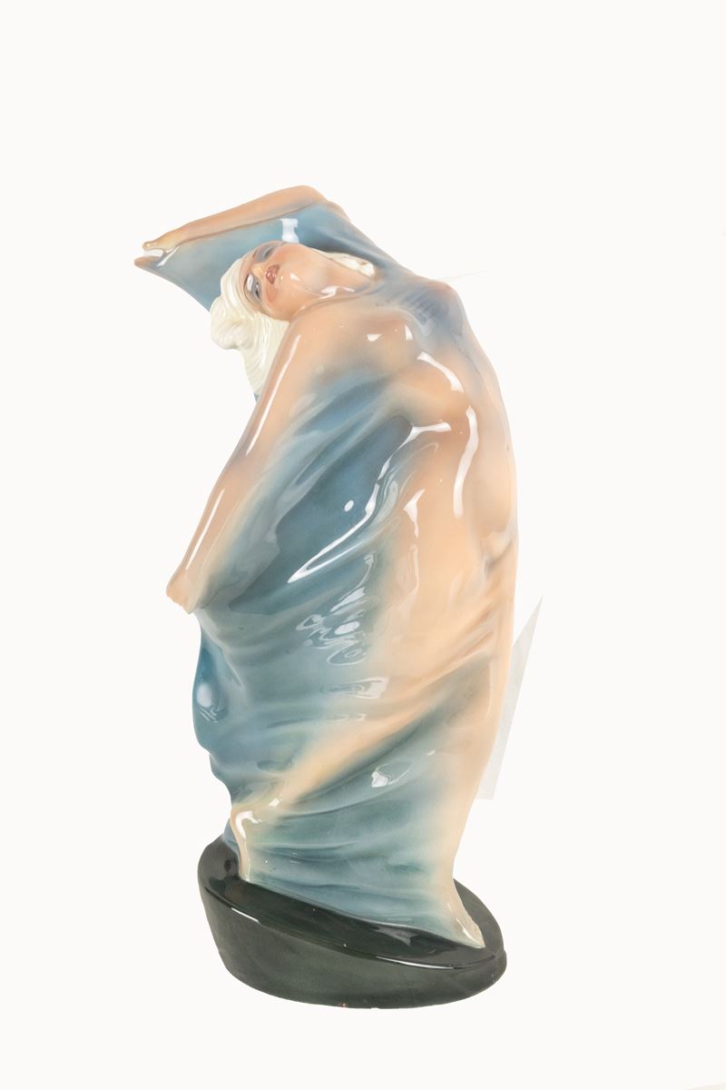 °SCULTURA IN TERRAGLIA POLICROMA RAFFIGURANTE GRETA GARBO