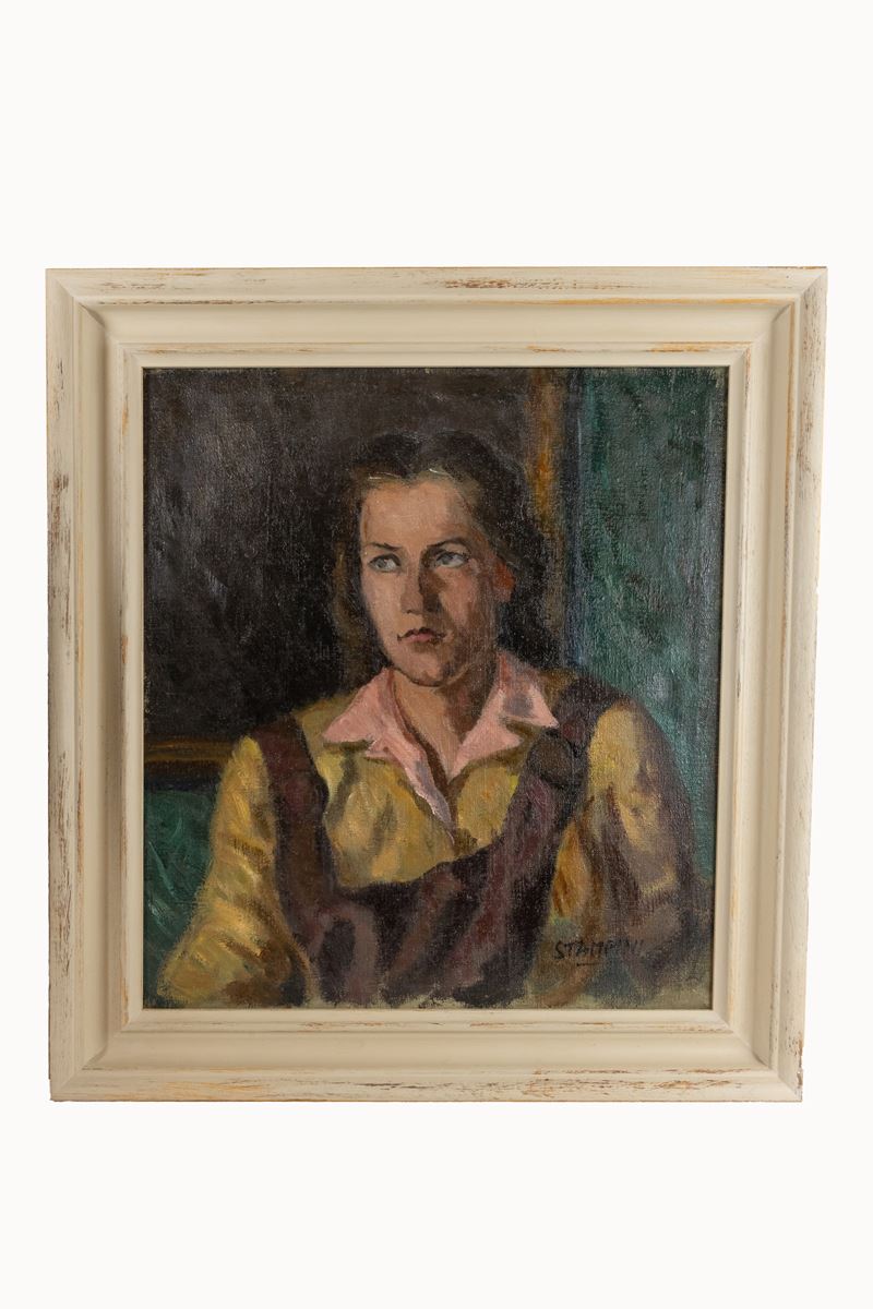 Ritratto di donna, olio su tela