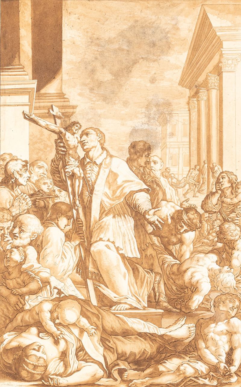 Jean Théophile Prestel - San Carlo Borromeo tra gli appestati