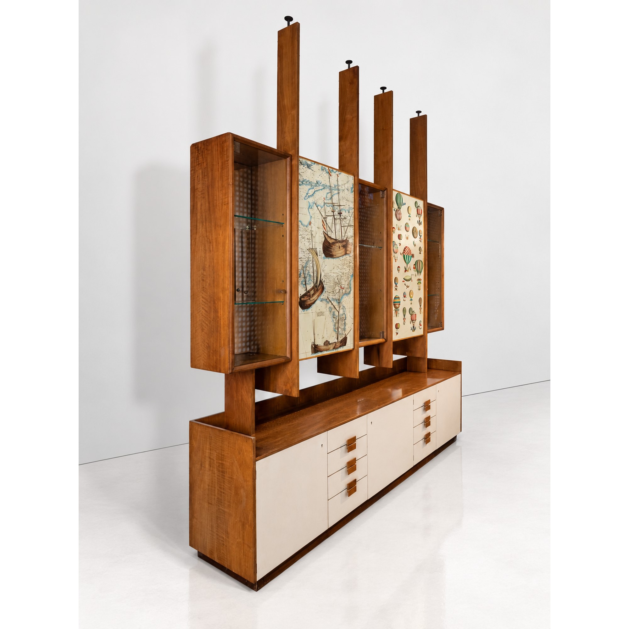 Piero Fornasetti e Carlo Alberto Bordogna - Fornasetti e Carlo Alberto Bordogna, Libreria modular...