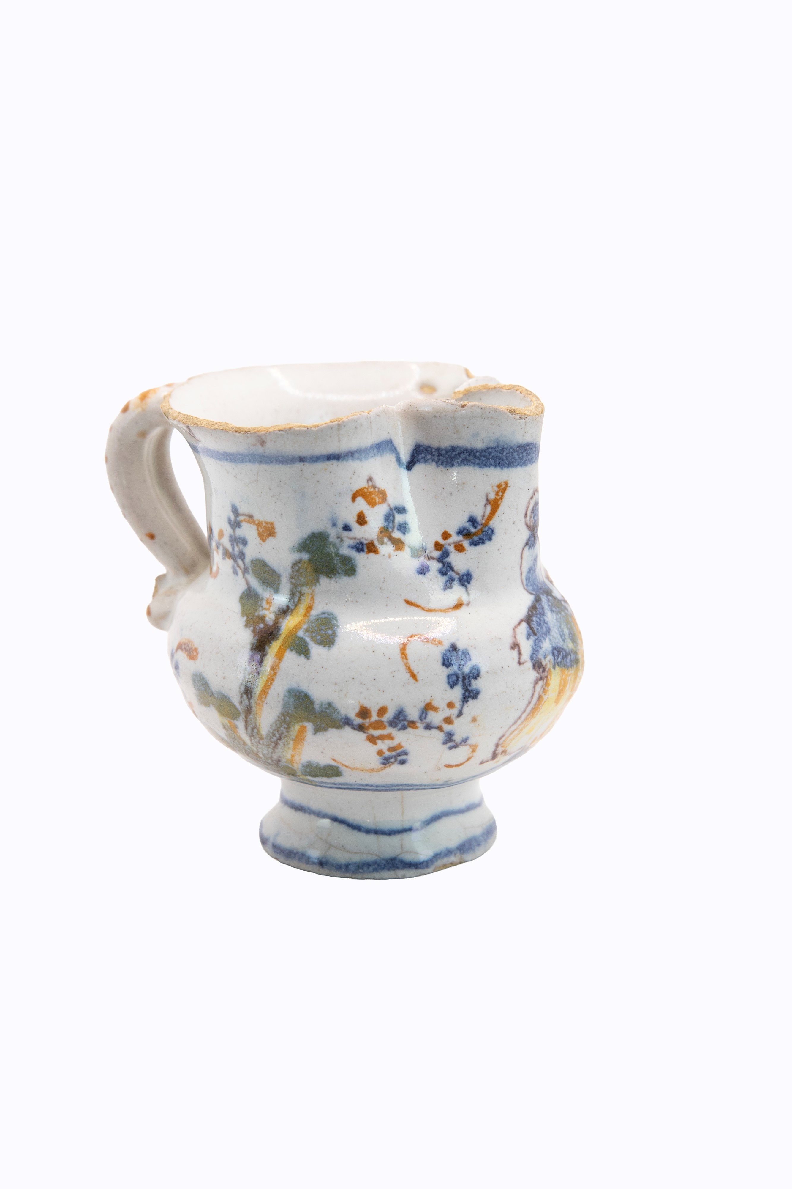 °PICCOLO VERSATOIO IN MAIOLICA POLICROMA