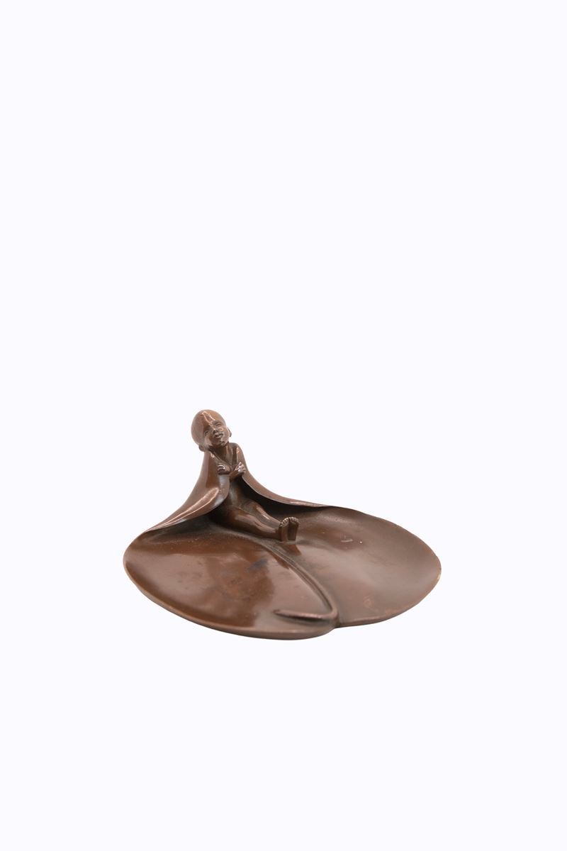 °SVUOTA TASCHE CON BIMBO IN BRONZO