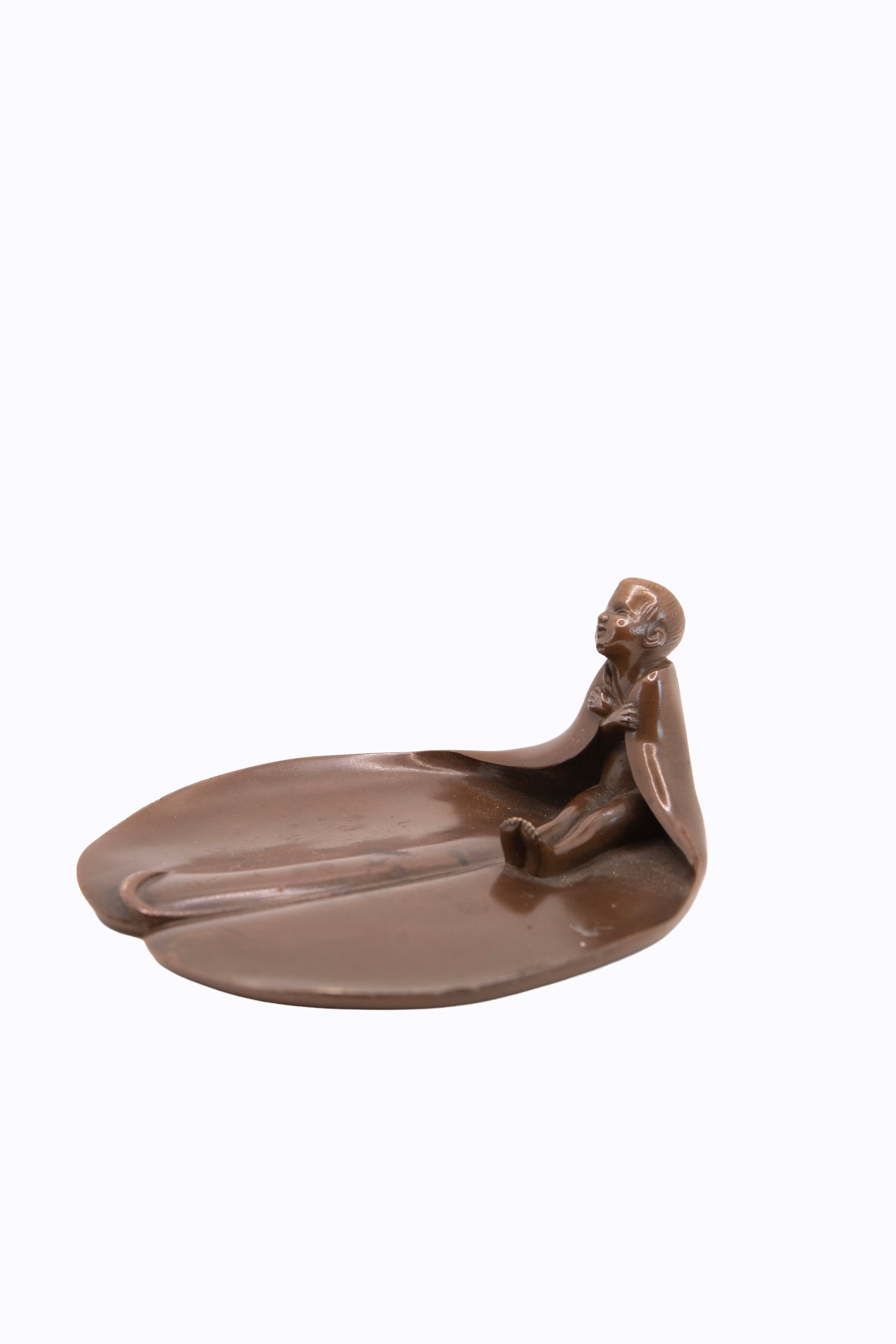 °SVUOTA TASCHE CON BIMBO IN BRONZO